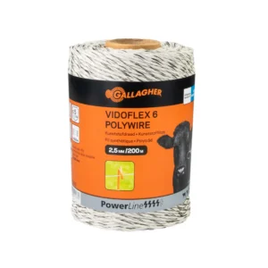 Gallagher Vidoflex 6 Powerline polynöör, valge (200m)