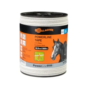 Gallagher PowerLine lint 12,5 mm, valge (200m)