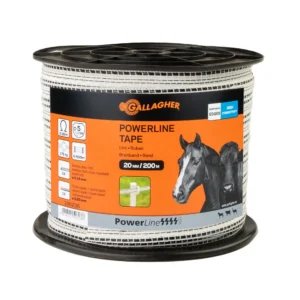Gallagher PowerLine lint 20 mm, valge (200m)