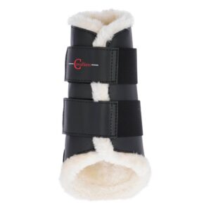 Dressage Gaiters Fleece Back Black, L