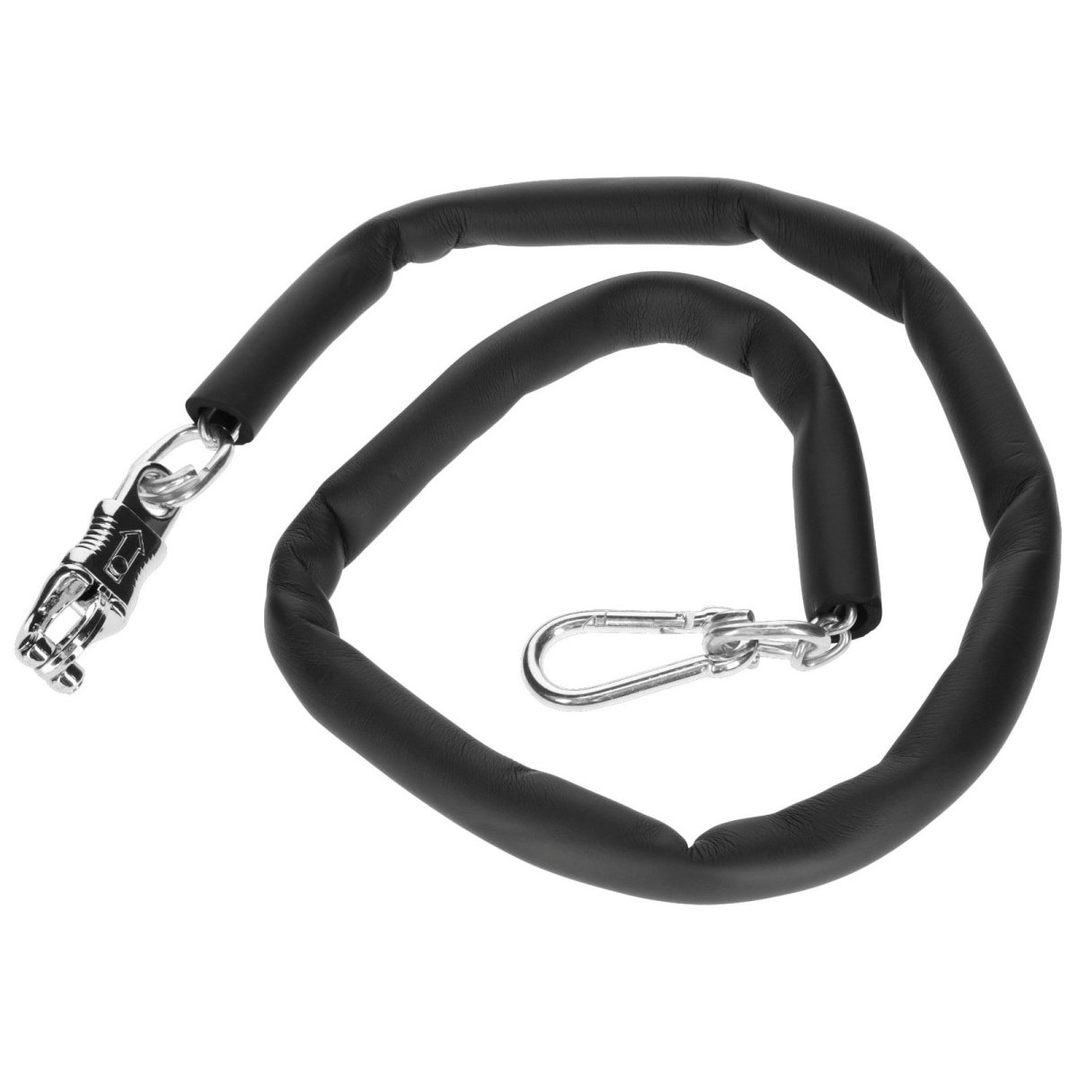 kerbl-321416 Tie chain 140cm, plastic coat, with carabine and panic hook