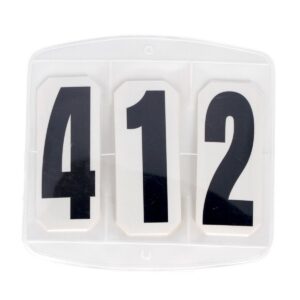 Tournament numbers, 3-digit, velcro fastener, in pairs