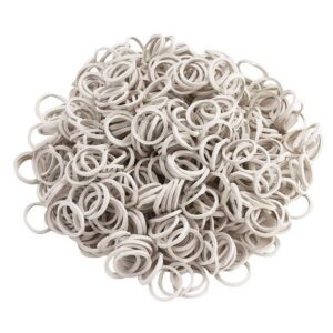 Rubber bands, white, 800 pcs/dispenser