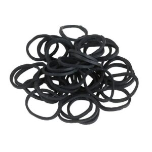 Rubber bands, black, 800 pcs/dispenser