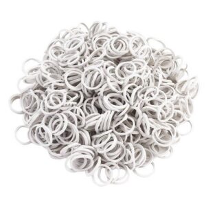 Rubber bands, white, 500 pcs/bag