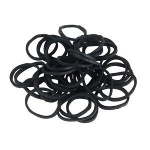 Rubber bands, black, 500 pcs/bag