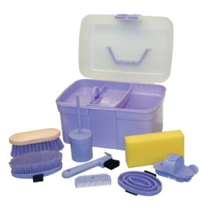 Grooming box with contents, for children, purple