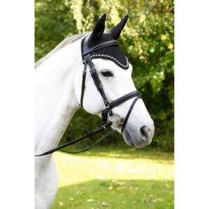 Fly hood, black, with elastic ears