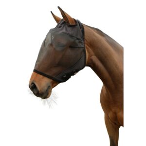Fly mask for horse, black, Covalliero
