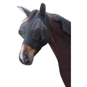 Horse fly mask with ears, FinoStrech, black, Covalliero