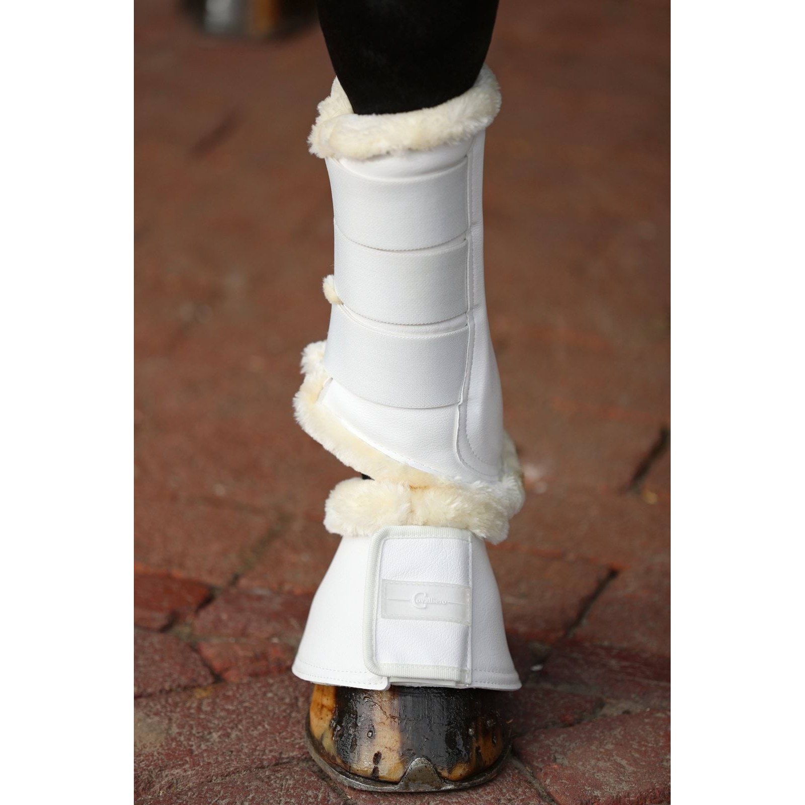 kerbl-pz-3297645-g2 Covalliero Pelisa kaitsmed kunstkarusnahaga, valge – pilt 3